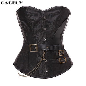 Pirate Corset with Chain Buckles Retro Cosplay Fancy - SpookyHollow