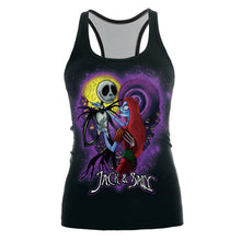 Load image into Gallery viewer, Womens The Nightmare Before Christmas &amp; Corpse Bride Printed Halloween Sleeveless Tshirts - SpookyHollow