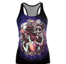 Load image into Gallery viewer, Womens The Nightmare Before Christmas &amp; Corpse Bride Printed Halloween Sleeveless Tshirts - SpookyHollow