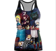 Load image into Gallery viewer, Womens The Nightmare Before Christmas &amp; Corpse Bride Printed Halloween Sleeveless Tshirts - SpookyHollow