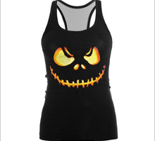 Load image into Gallery viewer, Womens The Nightmare Before Christmas &amp; Corpse Bride Printed Halloween Sleeveless Tshirts - SpookyHollow