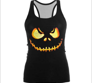 Womens The Nightmare Before Christmas & Corpse Bride Printed Halloween Sleeveless Tshirts - SpookyHollow