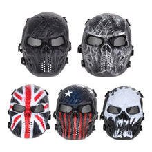 Load image into Gallery viewer, Skull Airsoft Party Paintball Full Face Mask with Mesh Eyes - SpookyHollow