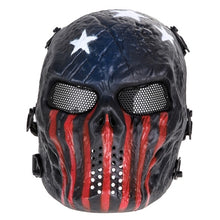 Load image into Gallery viewer, Skull Airsoft Party Paintball Full Face Mask with Mesh Eyes - SpookyHollow