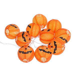 10 LED Pumpkin String Lights - SpookyHollow