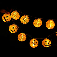 Load image into Gallery viewer, 10 LED Pumpkin String Lights - SpookyHollow