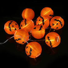 Load image into Gallery viewer, 10 LED Pumpkin String Lights - SpookyHollow