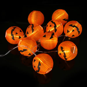 10 LED Pumpkin String Lights - SpookyHollow