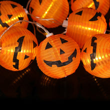 Load image into Gallery viewer, 10 LED Pumpkin String Lights - SpookyHollow