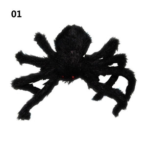 Big Black Furry Fake Spider - SpookyHollow