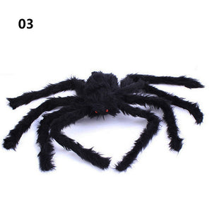 Big Black Furry Fake Spider - SpookyHollow