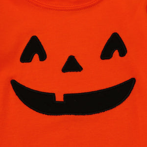 2 pc Baby Boys/Girls Halloween Pumpkin Romper Jumpsuit & Hat - SpookyHollow