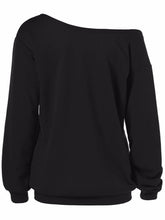 Load image into Gallery viewer, Plus Size Women&#39;s One Shoulder Halloween Sweatshirt - SpookyHollow