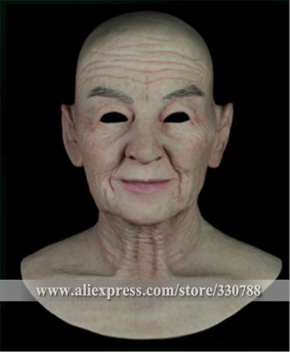 Top quality realistic silicone old man mask - SpookyHollow