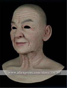 Top quality realistic silicone old man mask - SpookyHollow