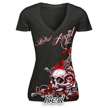 Load image into Gallery viewer, Sexy Women Short Sleeve V Neck T Shirts - SpookyHollow