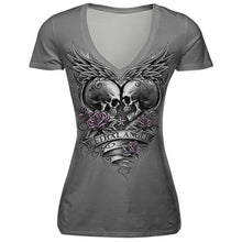 Load image into Gallery viewer, Sexy Women Short Sleeve V Neck T Shirts - SpookyHollow