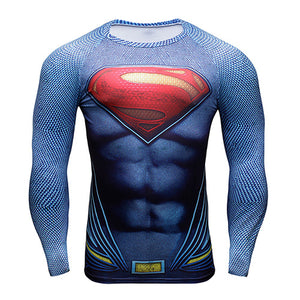 Hot 3D Print Superhero Long Sleeve Compression T-shirt - SpookyHollow