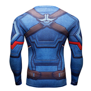 Hot 3D Print Superhero Long Sleeve Compression T-shirt - SpookyHollow