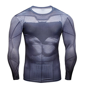 Hot 3D Print Superhero Long Sleeve Compression T-shirt - SpookyHollow