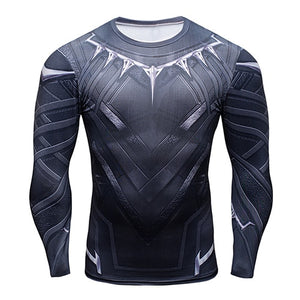 Hot 3D Print Superhero Long Sleeve Compression T-shirt - SpookyHollow