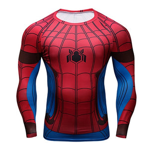 Hot 3D Print Superhero Long Sleeve Compression T-shirt - SpookyHollow