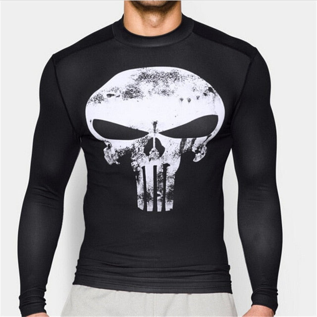 Hot 3D Print Superhero Long Sleeve Compression T-shirt - SpookyHollow