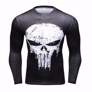 Hot 3D Print Superhero Long Sleeve Compression T-shirt - SpookyHollow