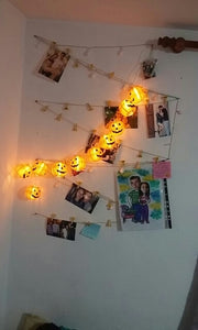 10 LED Pumpkin String Lights - SpookyHollow