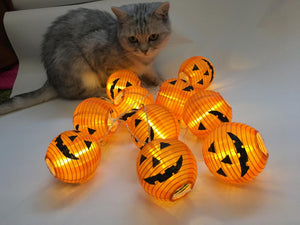 10 LED Pumpkin String Lights - SpookyHollow