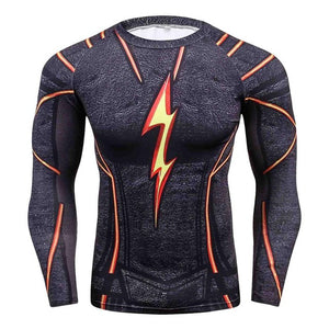 Hot 3D Print Superhero Long Sleeve Compression T-shirt - SpookyHollow