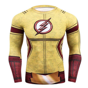 Hot 3D Print Superhero Long Sleeve Compression T-shirt - SpookyHollow