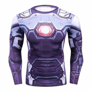 Hot 3D Print Superhero Long Sleeve Compression T-shirt - SpookyHollow