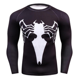 Hot 3D Print Superhero Long Sleeve Compression T-shirt - SpookyHollow