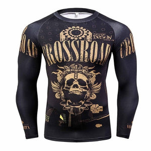 Hot 3D Print Superhero Long Sleeve Compression T-shirt - SpookyHollow