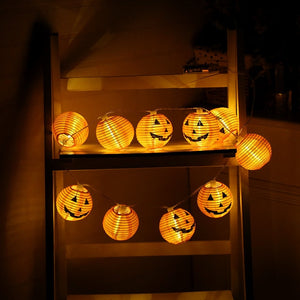 10 LED Pumpkin String Lights - SpookyHollow