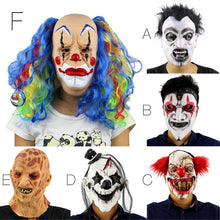 Load image into Gallery viewer, 6 Scary Halloween Latex Full Face Masks - SpookyHollow