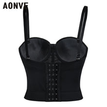 Load image into Gallery viewer, Women Steampunk Corset Bra Tops Leather - SpookyHollow