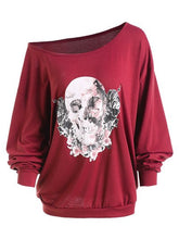 Load image into Gallery viewer, Women Sexy Halloween Off Shoulder Shirt - SpookyHollow