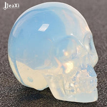 Load image into Gallery viewer, 2 inch Handmade Natural stone skull figurine (Crystal Carved) - SpookyHollow