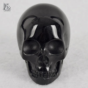 2 inch Handmade Natural stone skull figurine (Crystal Carved) - SpookyHollow