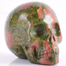 Load image into Gallery viewer, 2 inch Handmade Natural stone skull figurine (Crystal Carved) - SpookyHollow