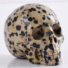 Load image into Gallery viewer, 2 inch Handmade Natural stone skull figurine (Crystal Carved) - SpookyHollow