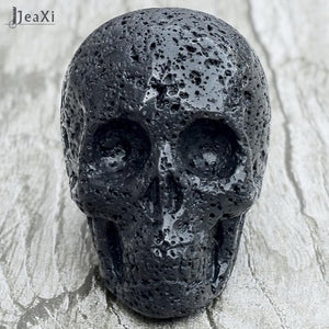 2 inch Handmade Natural stone skull figurine (Crystal Carved) - SpookyHollow