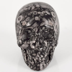 2 inch Handmade Natural stone skull figurine (Crystal Carved) - SpookyHollow