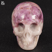 Load image into Gallery viewer, 2 inch Handmade Natural stone skull figurine (Crystal Carved) - SpookyHollow