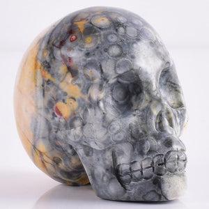 2 inch Handmade Natural stone skull figurine (Crystal Carved) - SpookyHollow