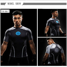 Load image into Gallery viewer, 3D Superhero Short Sleeve Compression  Shirts - SpookyHollow