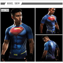 Load image into Gallery viewer, 3D Superhero Short Sleeve Compression  Shirts - SpookyHollow