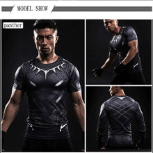 Load image into Gallery viewer, 3D Superhero Short Sleeve Compression  Shirts - SpookyHollow